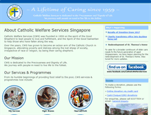 Tablet Screenshot of catholicwelfare.org.sg